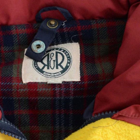 Vintage 90'S Rest & Relaxation Navy & Maroon Zip  Up Plaid Lined Winter Jacket - Picture 10 of 10